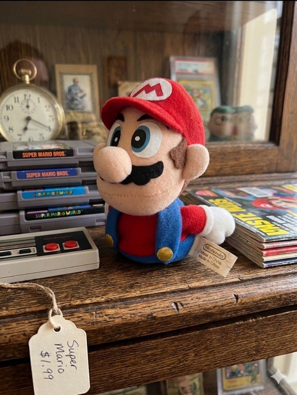 Nintendo 64 N64 Super Mario Beanbag Plush BD&A Vintage 1997 Tag Attached
